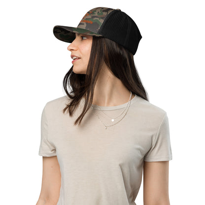 Camouflage trucker hat